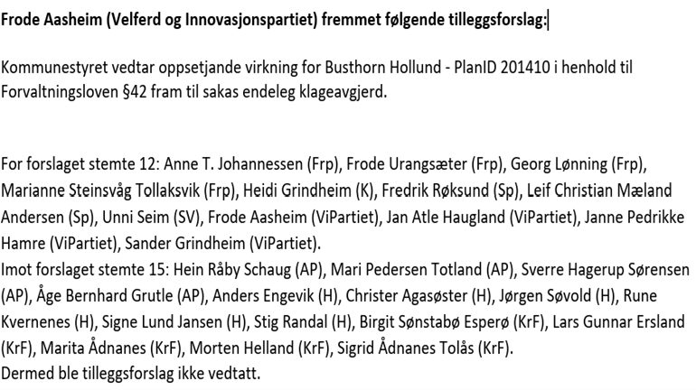 Protokoll Tilleggsforslag